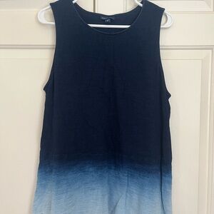 J. Jill Navy to Sky Blue Ombre Tank Top/Tunic